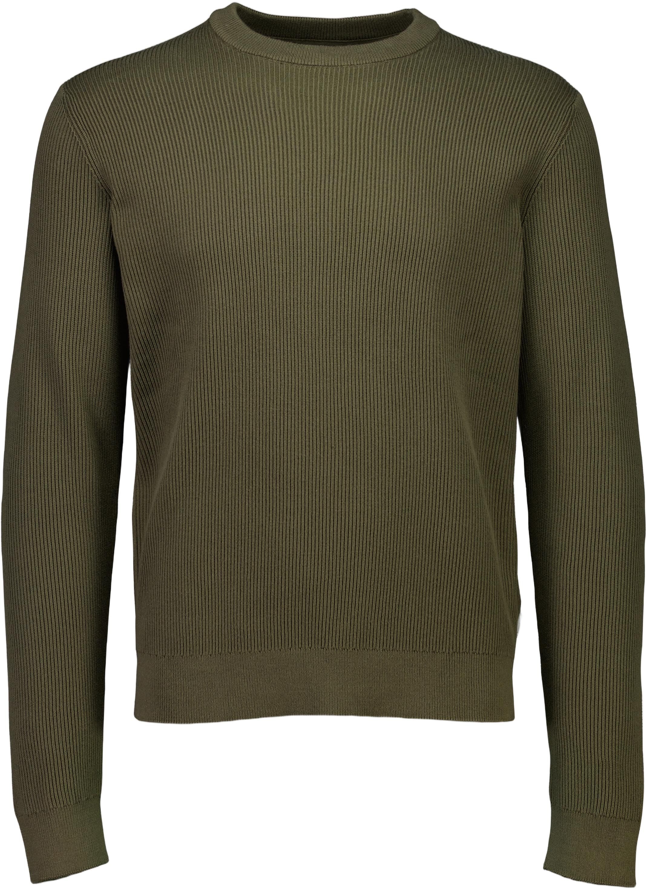 Rib knitted o-neck knit