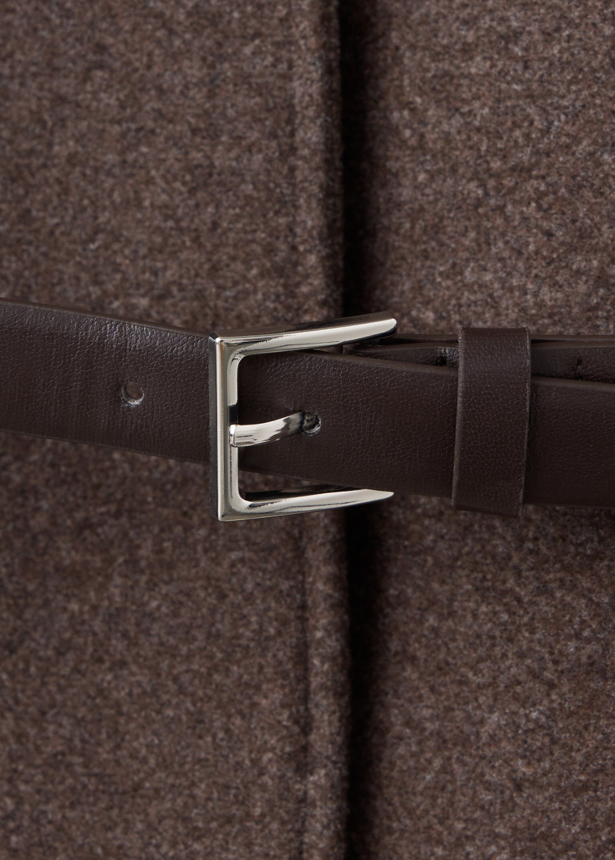 High neck belted jacket