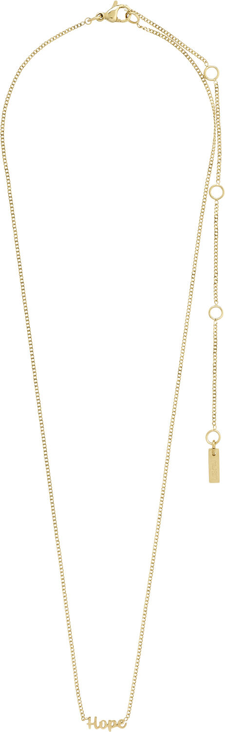 HOPE recycled necklace gold-plated