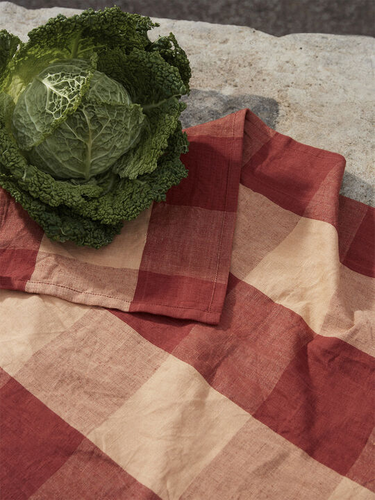 Hale Tea Towel - Peach/Spice Red