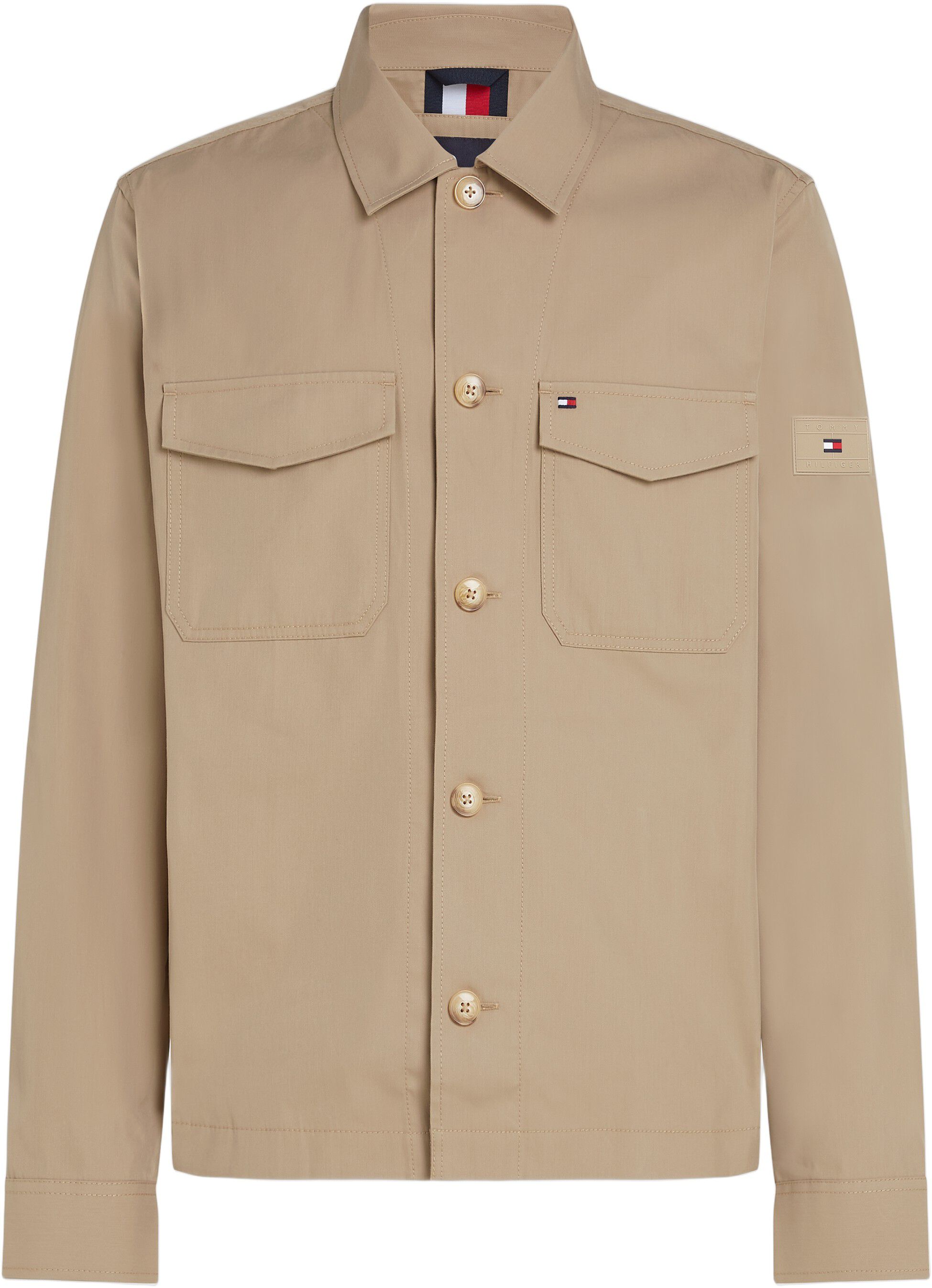 Flag Embroidery Twill Shirt Jacket