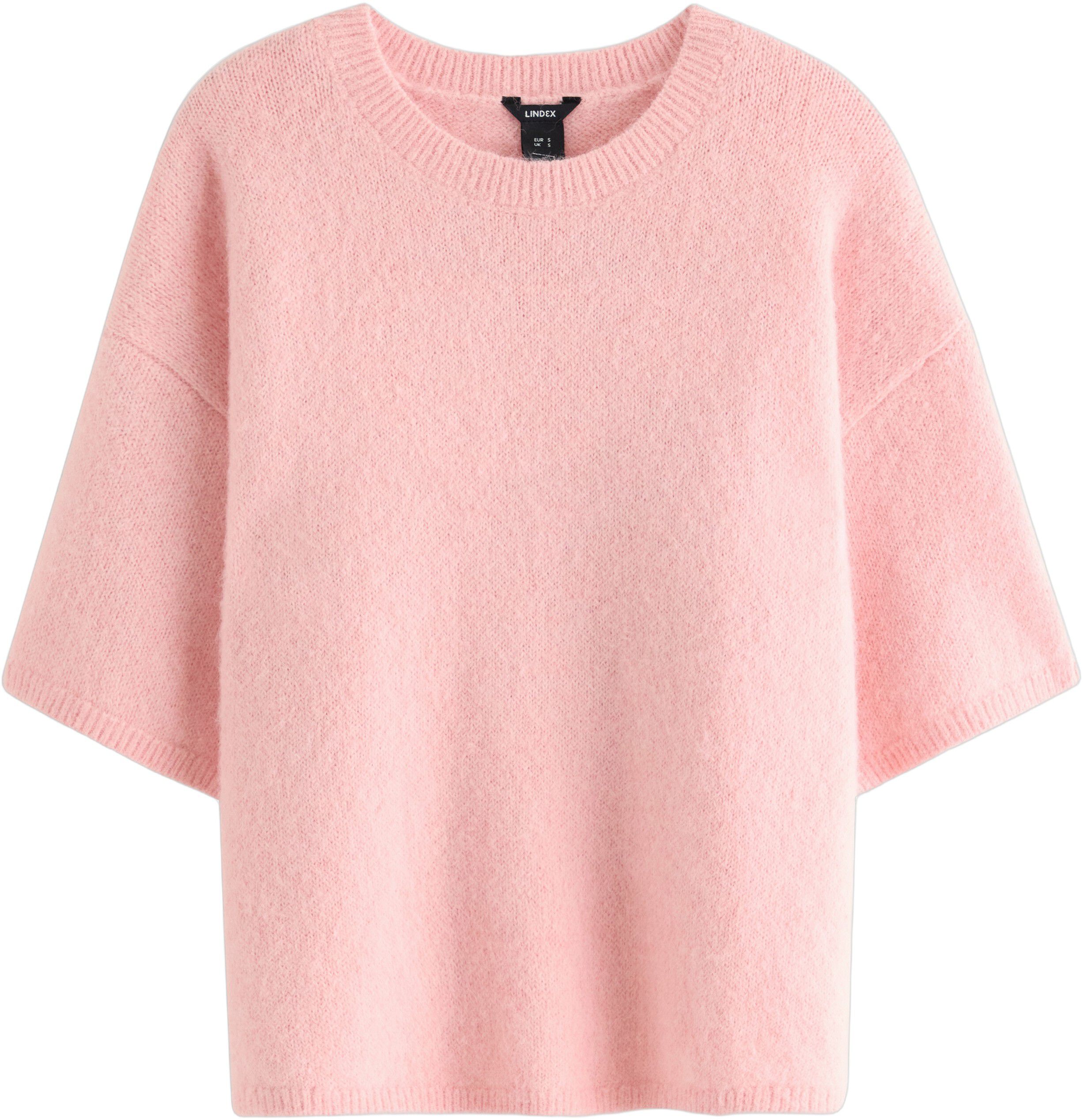 Strikket genser med korte ermer og