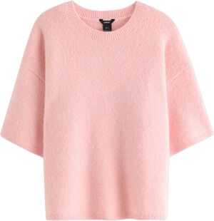 Strikket genser med korte ermer og