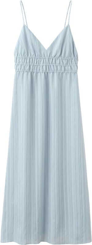 Striped gathered dress