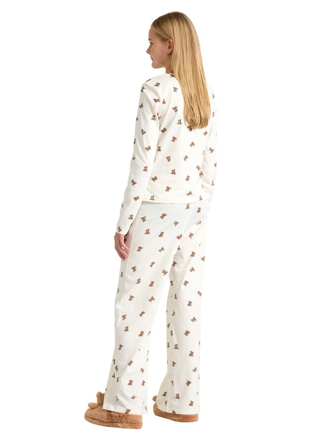 Cotton pyjama set with a long sleev