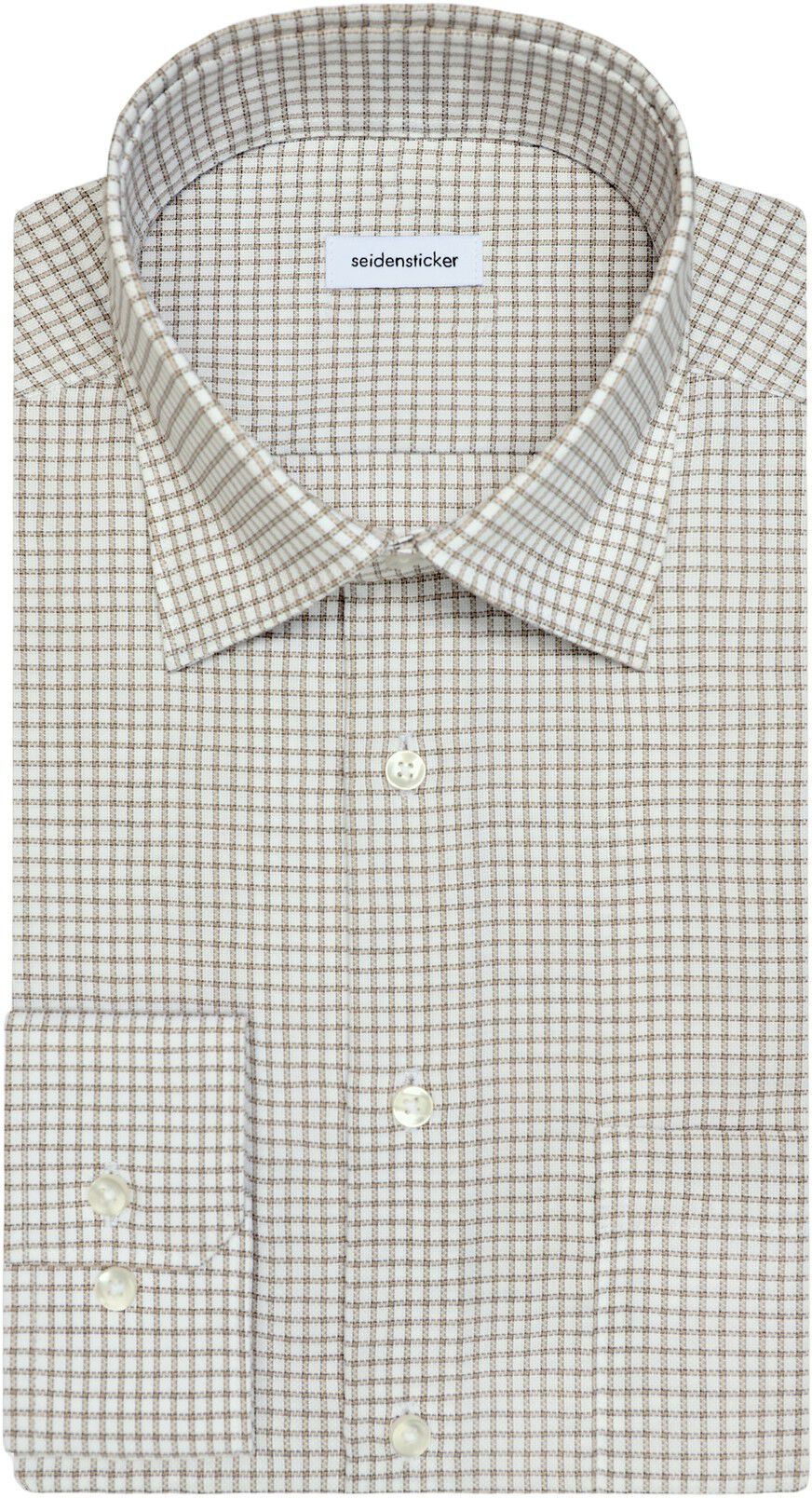 Business shirt Regular 1/1 Covered-Button-Down-Collar Check
