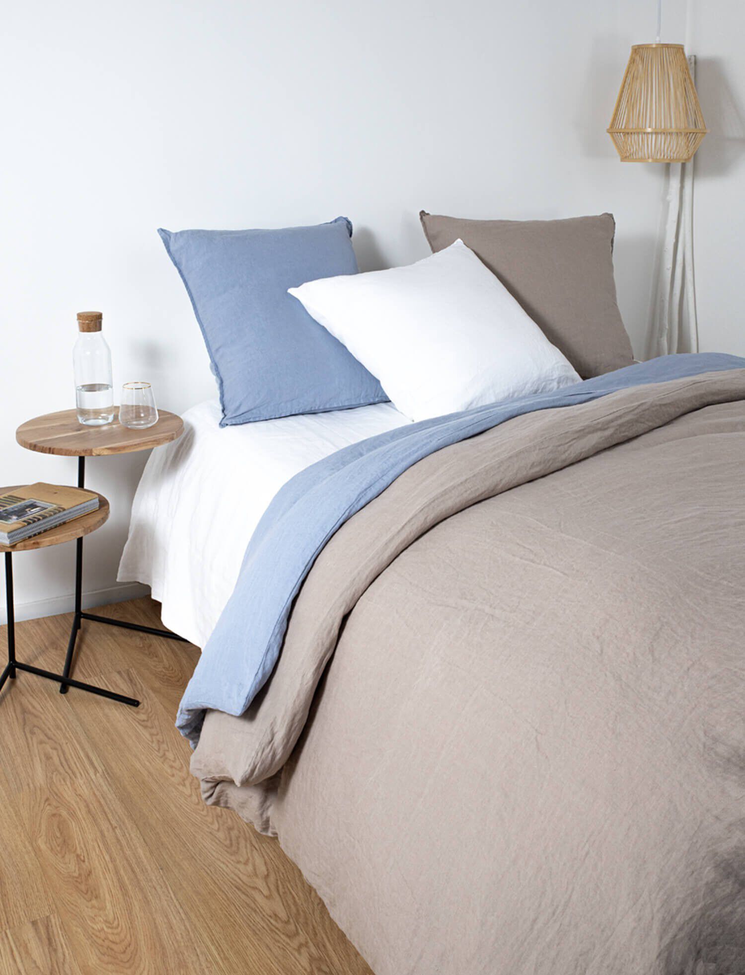 100% linen col. blue blizzard