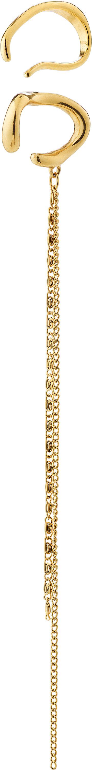 EVON ear cuff, 2-in-1 set, gold-plated