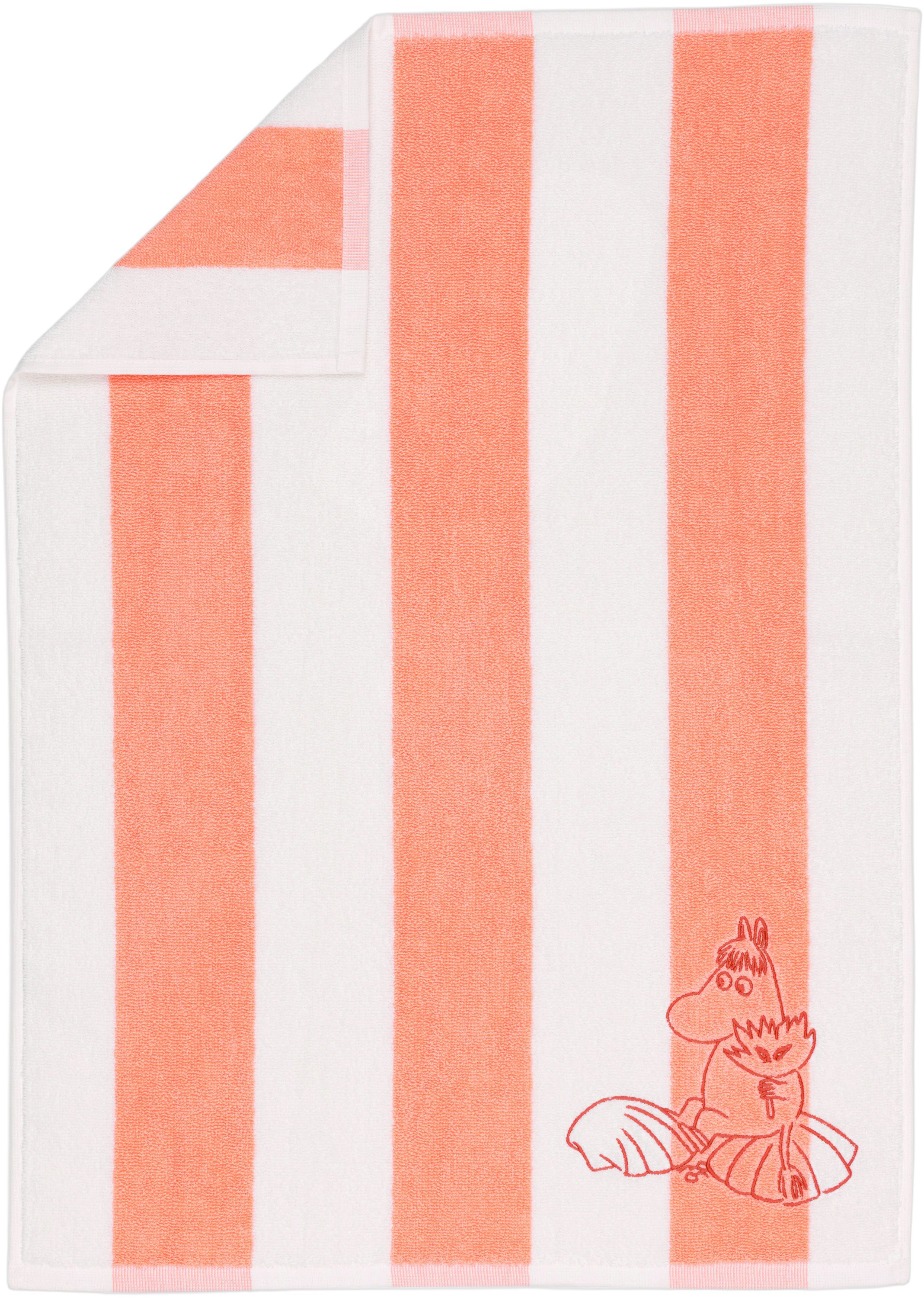 Moomin Arabia 50x70cm h&aring;ndkl&aelig;de Snorkfr&oslash;ken ferskenstribet GOTS