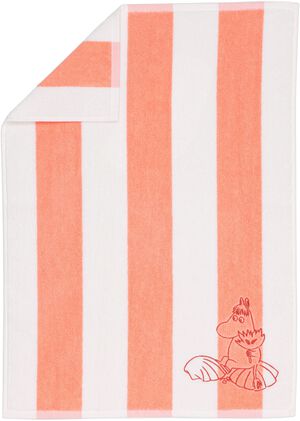 Moomin Arabia 50x70cm håndklæde Snorkfrøken ferskenstribet GOTS