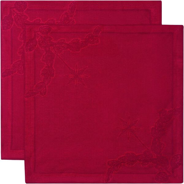 Stjerne Riflet serviet rød 2pk