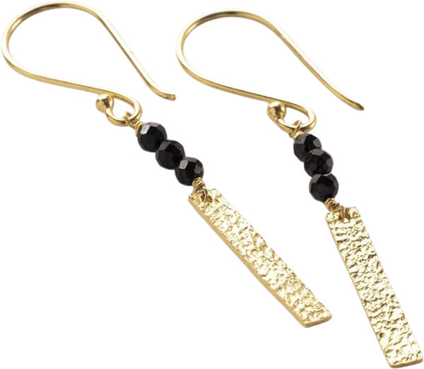 Bar Black Onyx Earrings GP