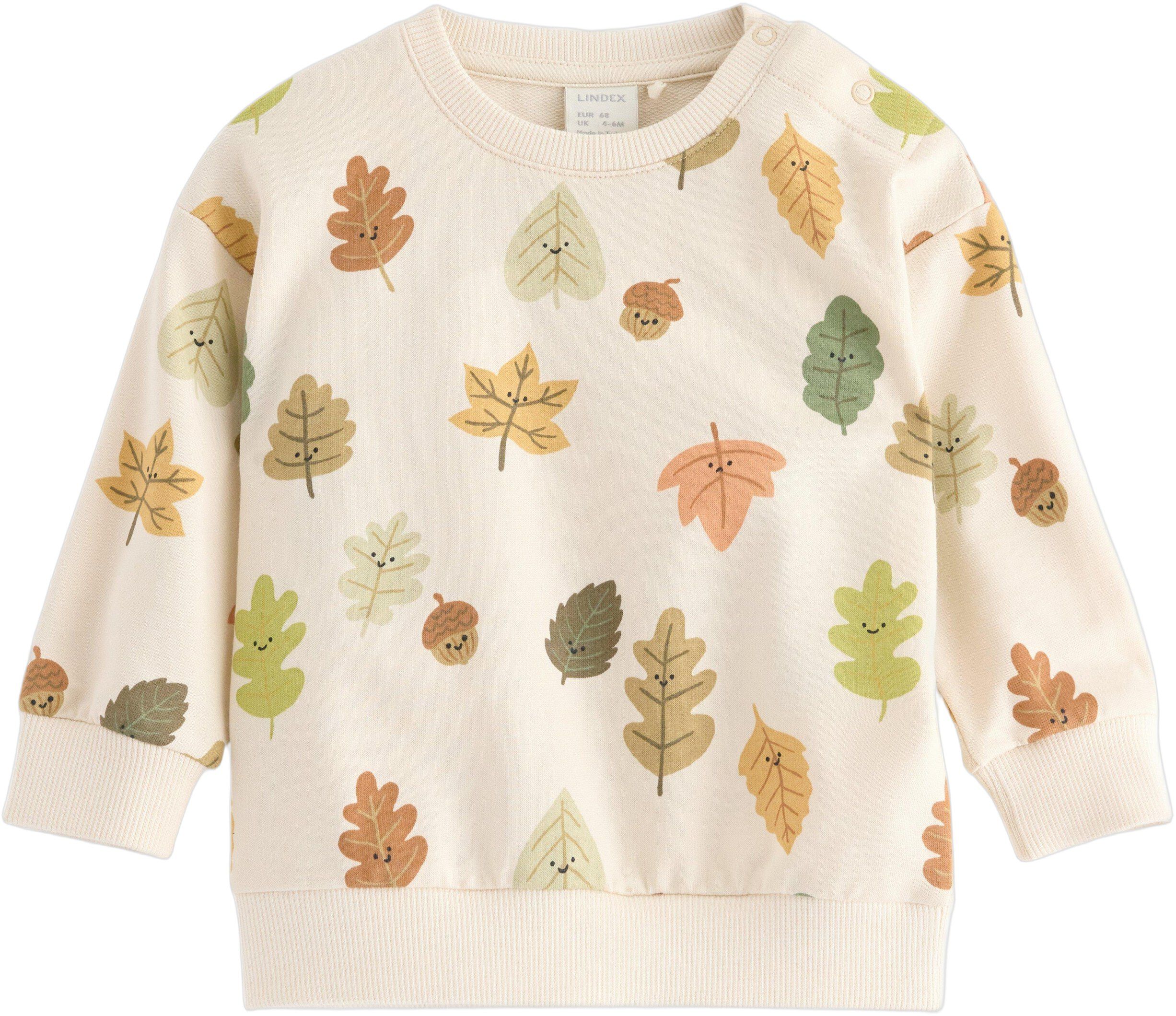 Mjuk sweatshirt i bomull med avslap