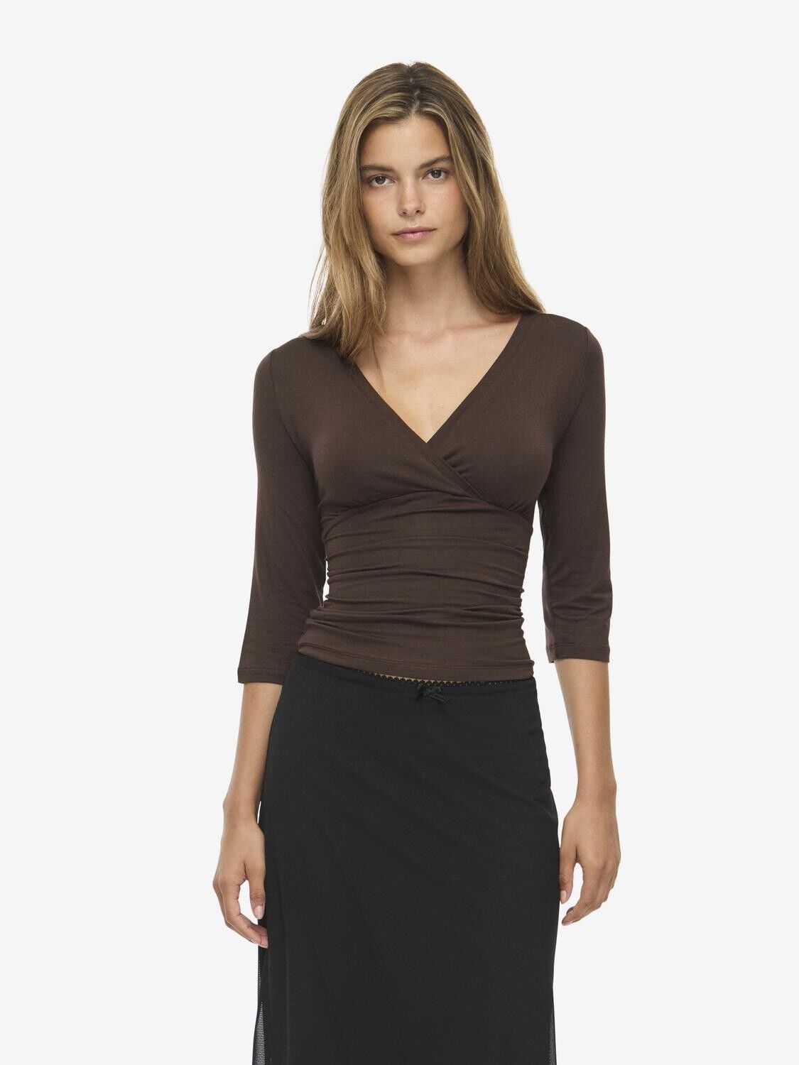 Nmjune 3/4 V-Neck Top
