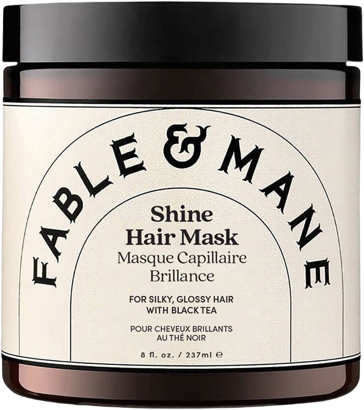 Hårmasken med sort te, giver håret glans