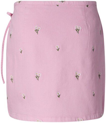 PCFLORA MW WRAP EMB SKIRT DNM D2D