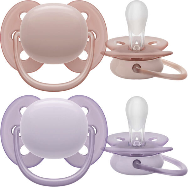 Philips Avent ultra soft sut - Pakke med 2 - 0-6m girl