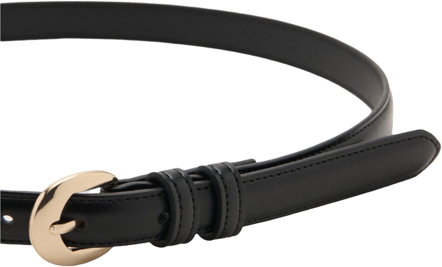 Buckle skinny belt