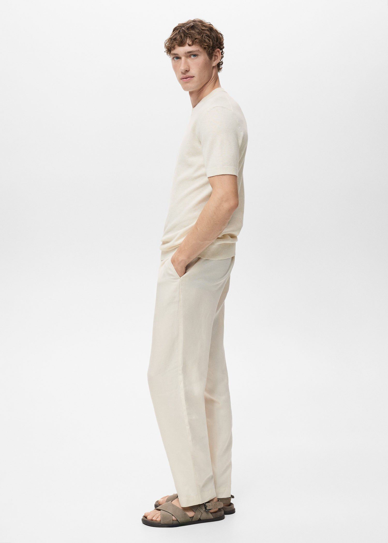 Cotton fine-knit t-shirt