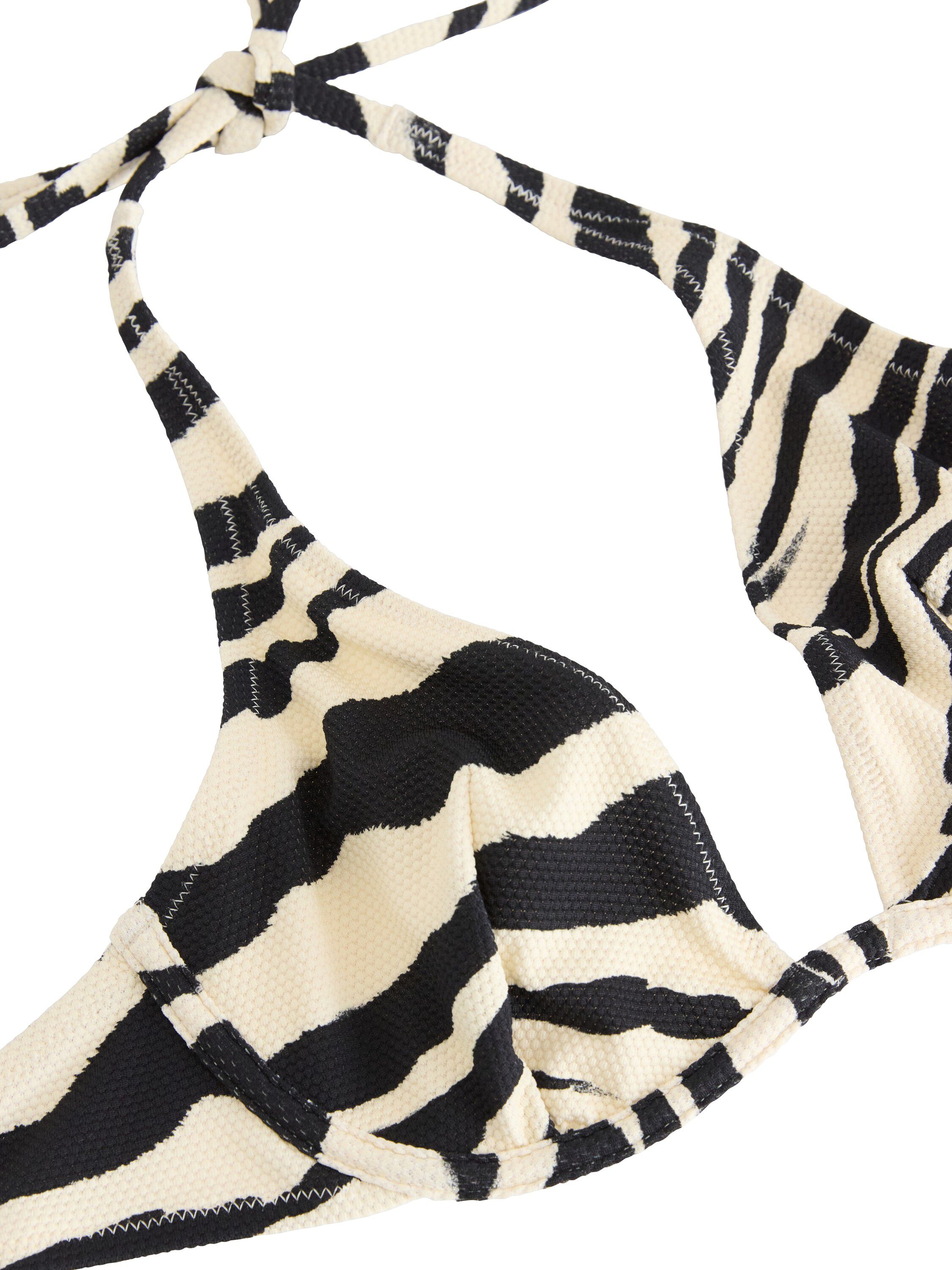 Unpadded bikini bra with texture, u