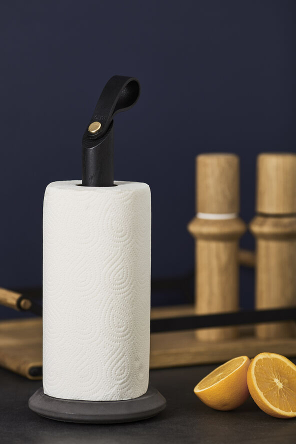 GRAB Kitchen Roll Holder Black Oak