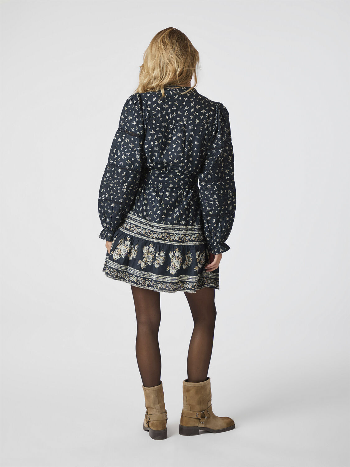 Siri Mini Border Print Dress