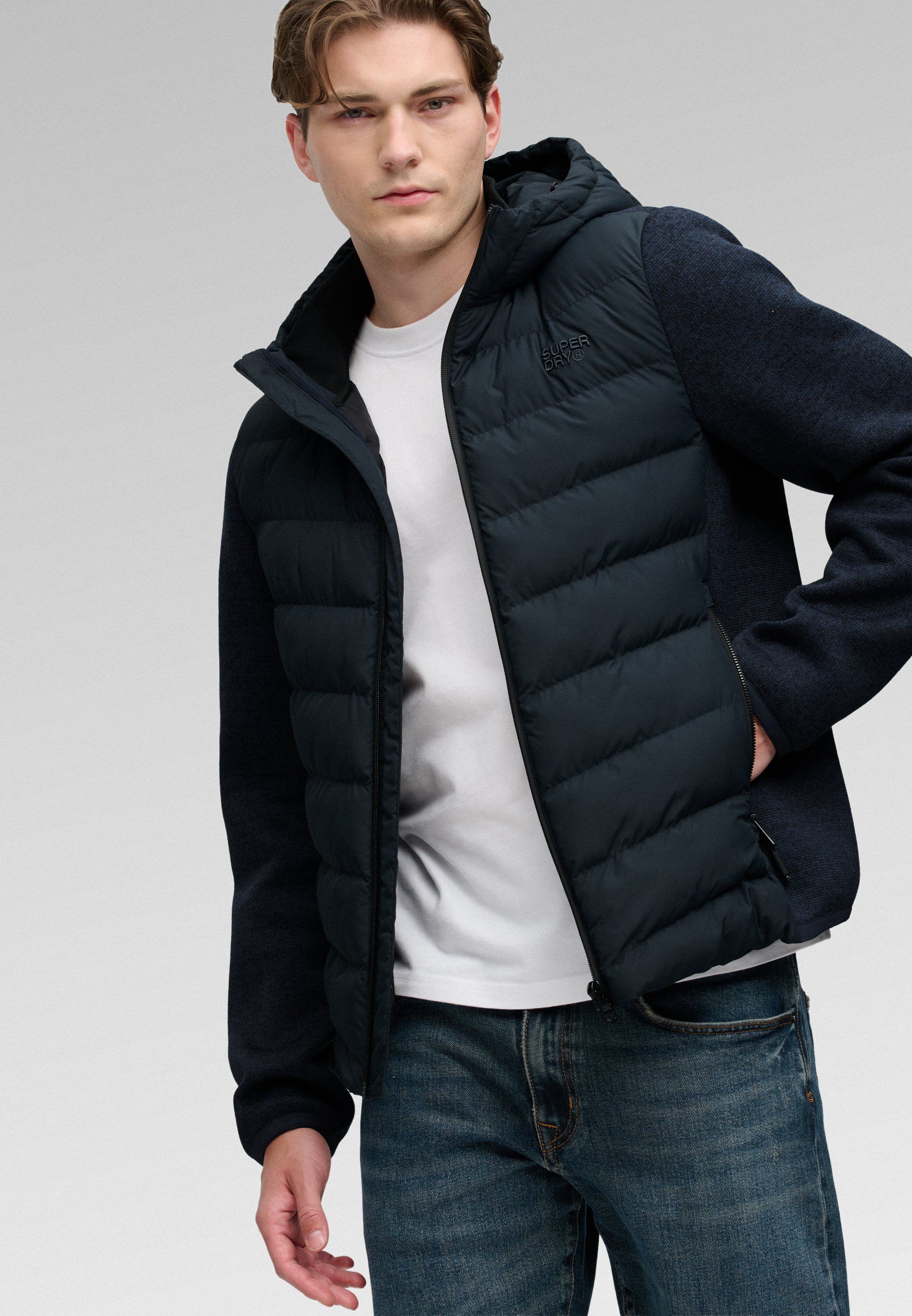 HOODED STORM KNIT HYBRID JKT