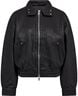 Beam Bomber Jacket Grainy Black Leather-38
