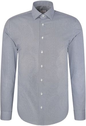 Performance shirt Slim Long sleeve Kent-Collar Print