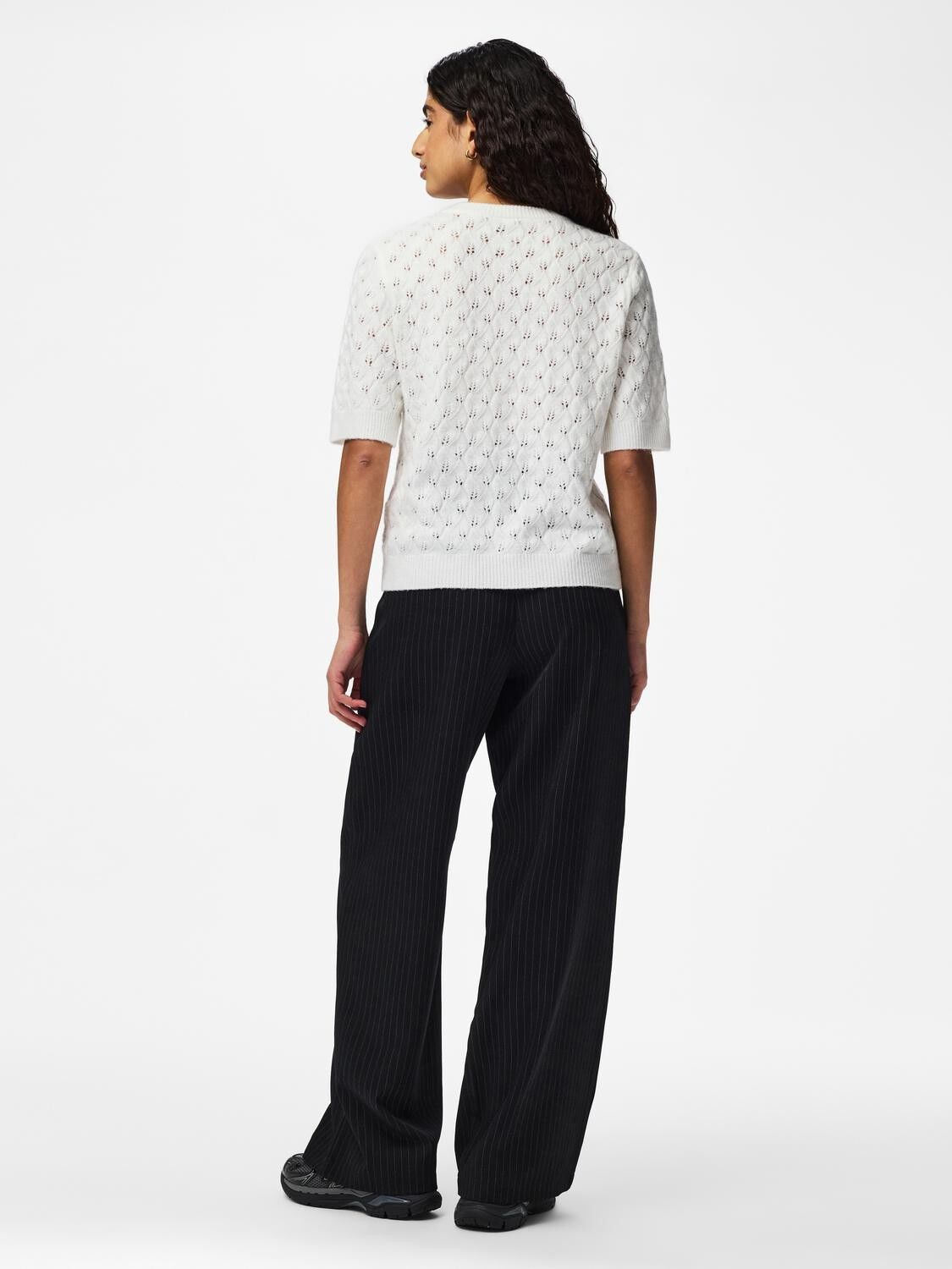 PCLELOU SS O-NECK KNIT NOOS BC