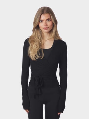 Nia Jersey Wrap Blouse