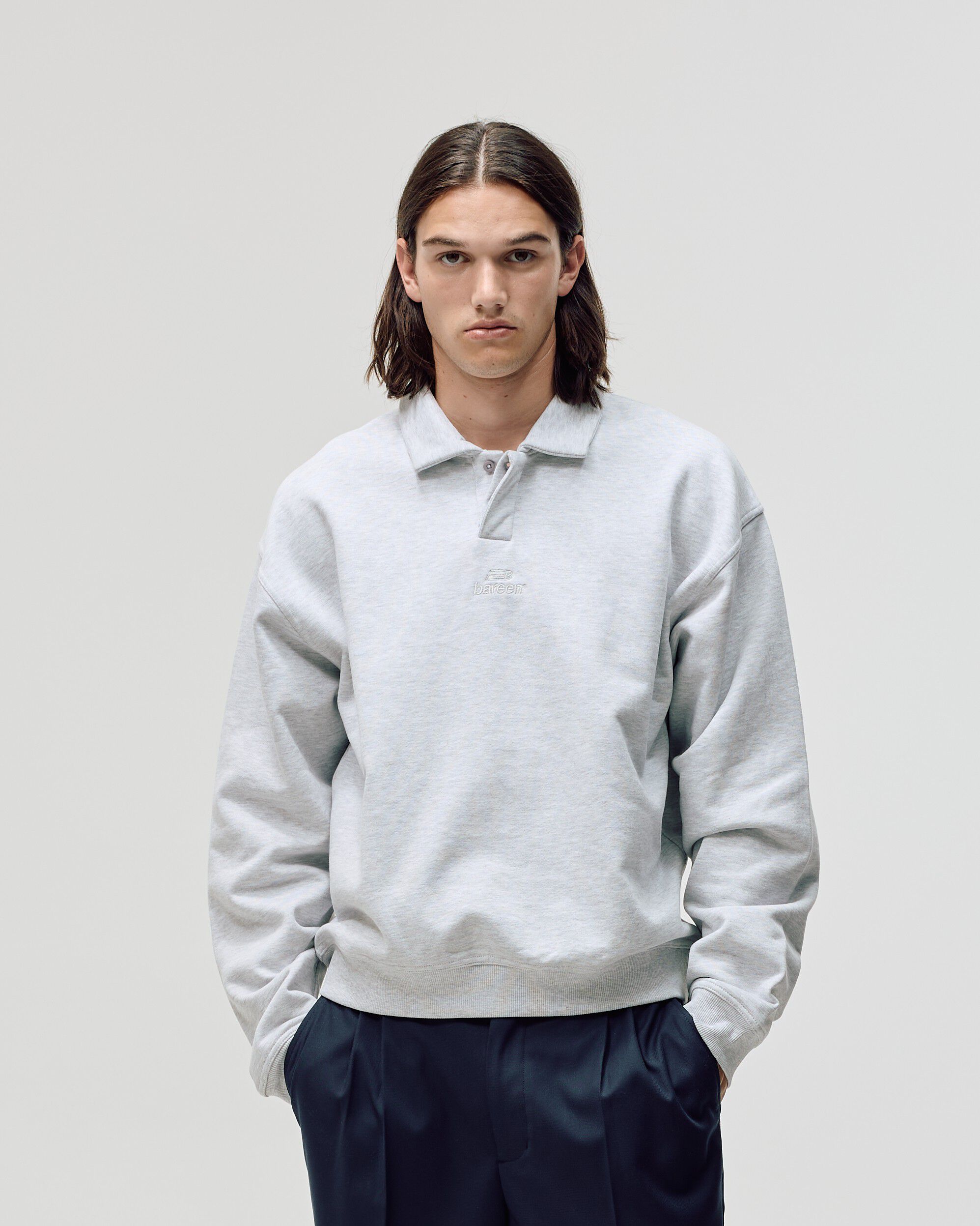 OVERSIZED POLO CREWNECK