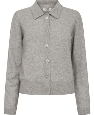 Mabel 15 Langærmede polo strikcardigan - 100% Cashmere