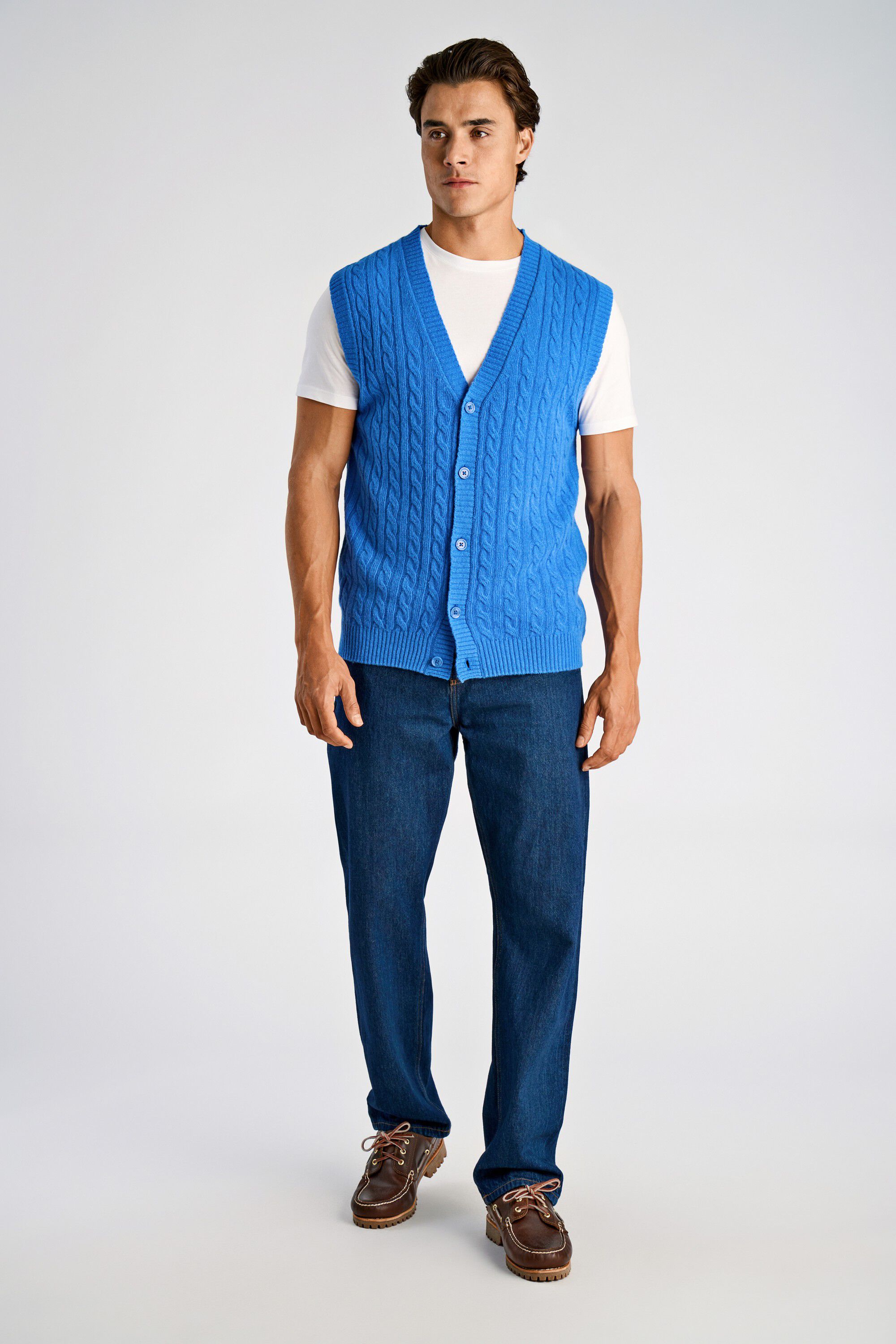 Lambswool button slipover