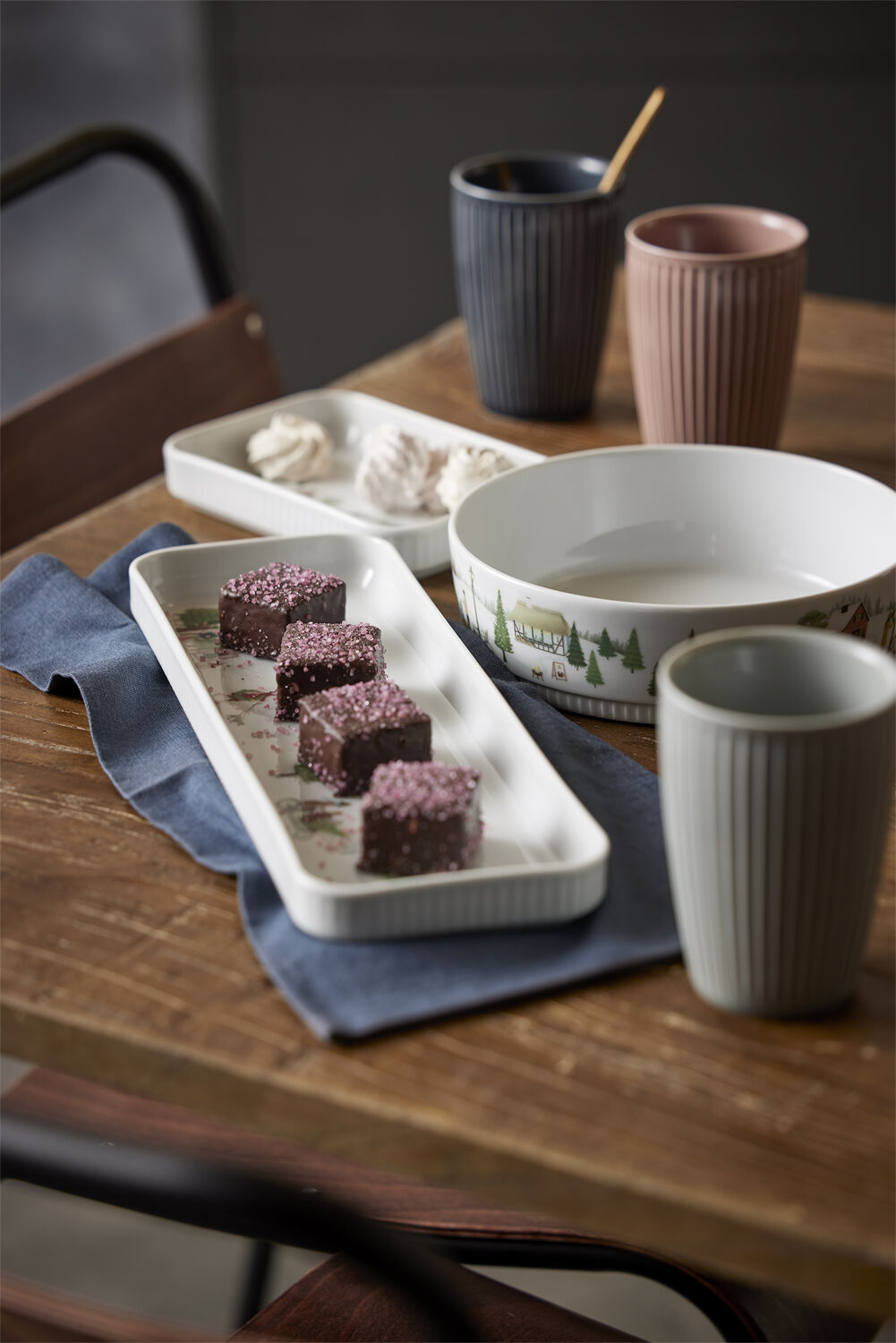 Sk&aring;l lav nr. 4 Vinter 1,2 liter 20 cm Hvid Ovnfast porcel&aelig;n