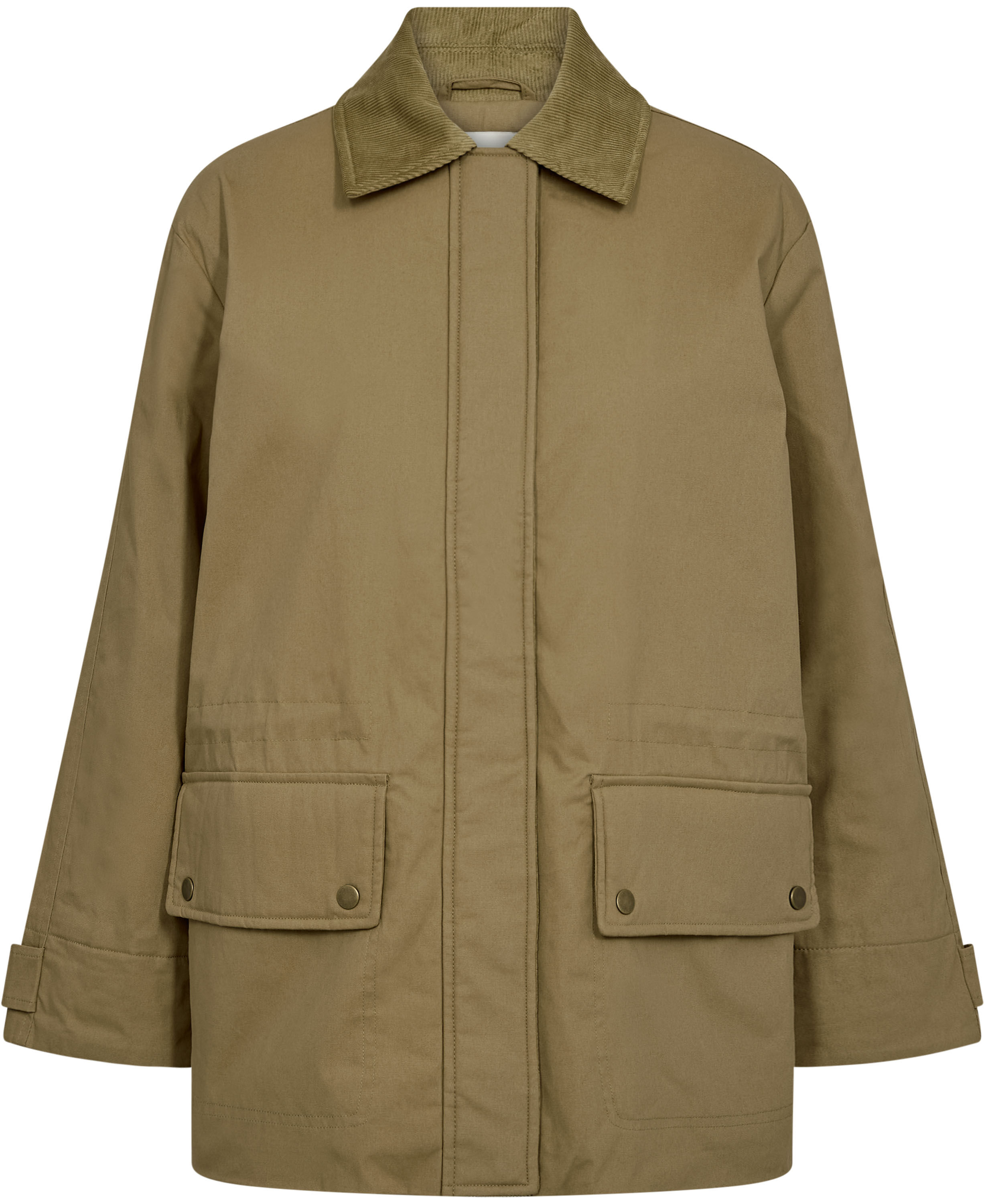 Emmy 2 coated jakke med fl&oslash;jlskanter - GRS