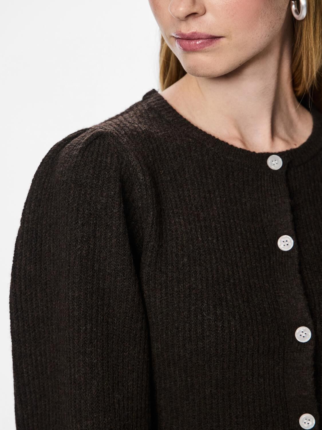 PCSILLY LS PUFF KNIT CARDIGAN NOOS