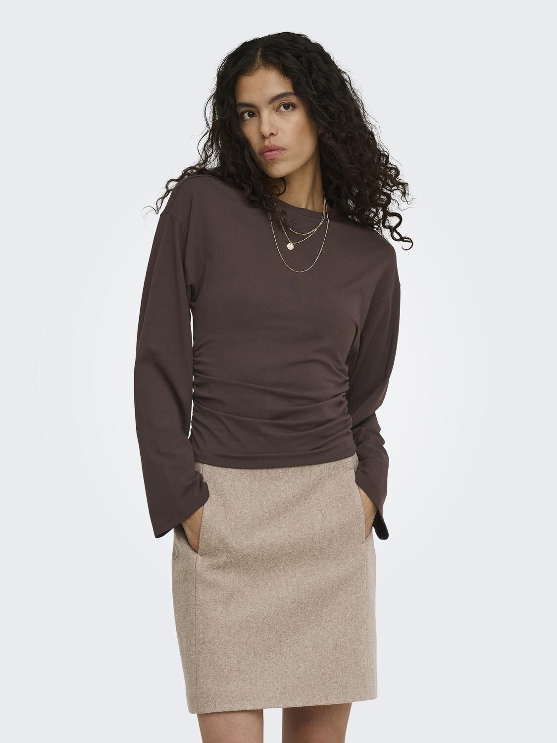 Onlmist Ls O-Neck Top Jrs
