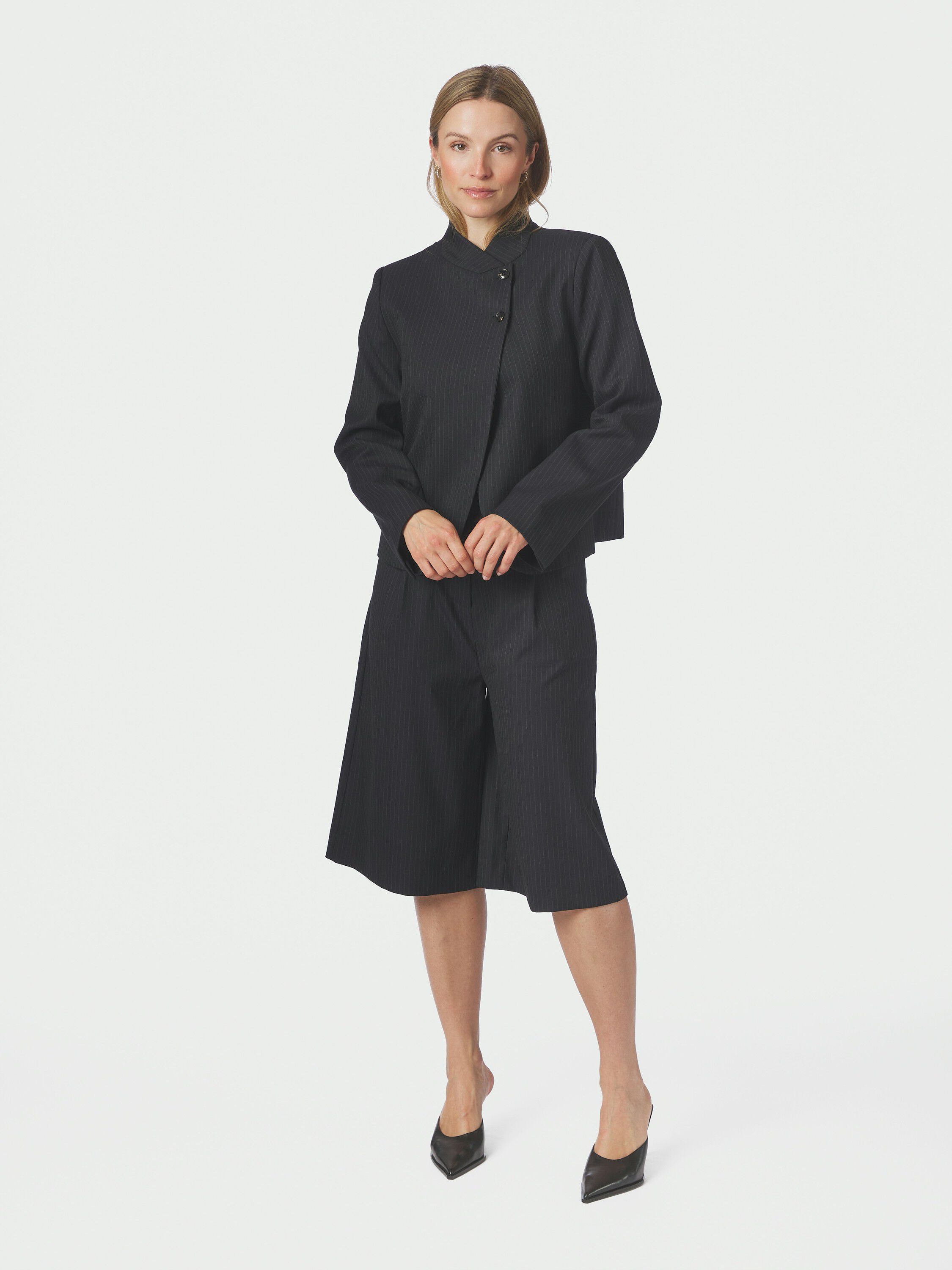 Rima Slim Pinstripe Shorts