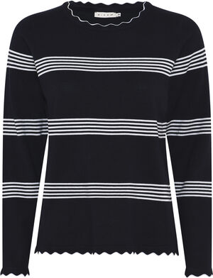 BB Jumper_ BBViscoseStripeKnit