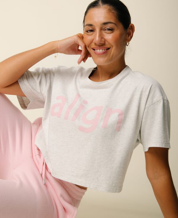 Cartel X Align By Blume Crop Tee - Grey