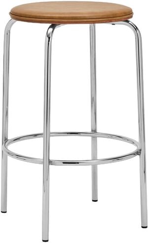 Bar Stool, HDComma, Cognac, Chro