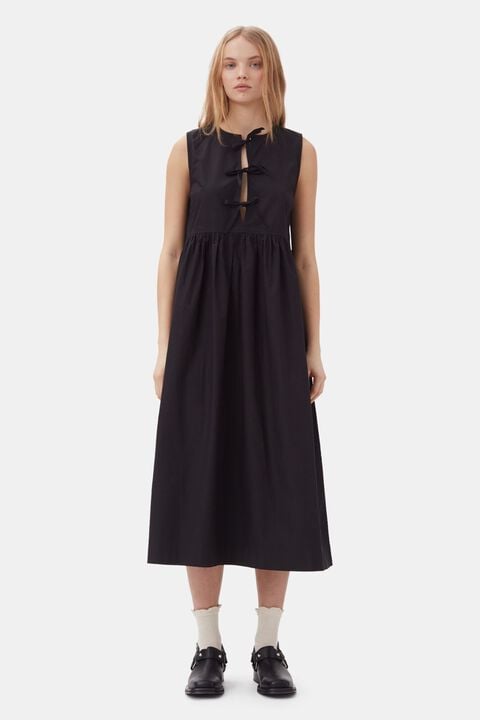 Cotton Poplin Midi Dress