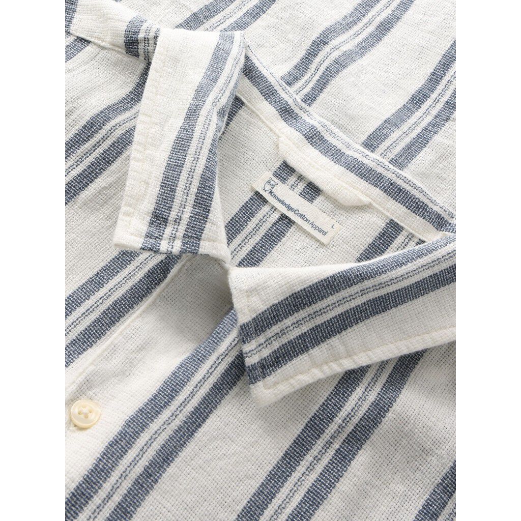 Box short sleeve striped cotton shirt GOTS/Vegan