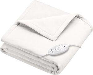 Varmeplaid i hvid 180 cm x 130 cm HD 75