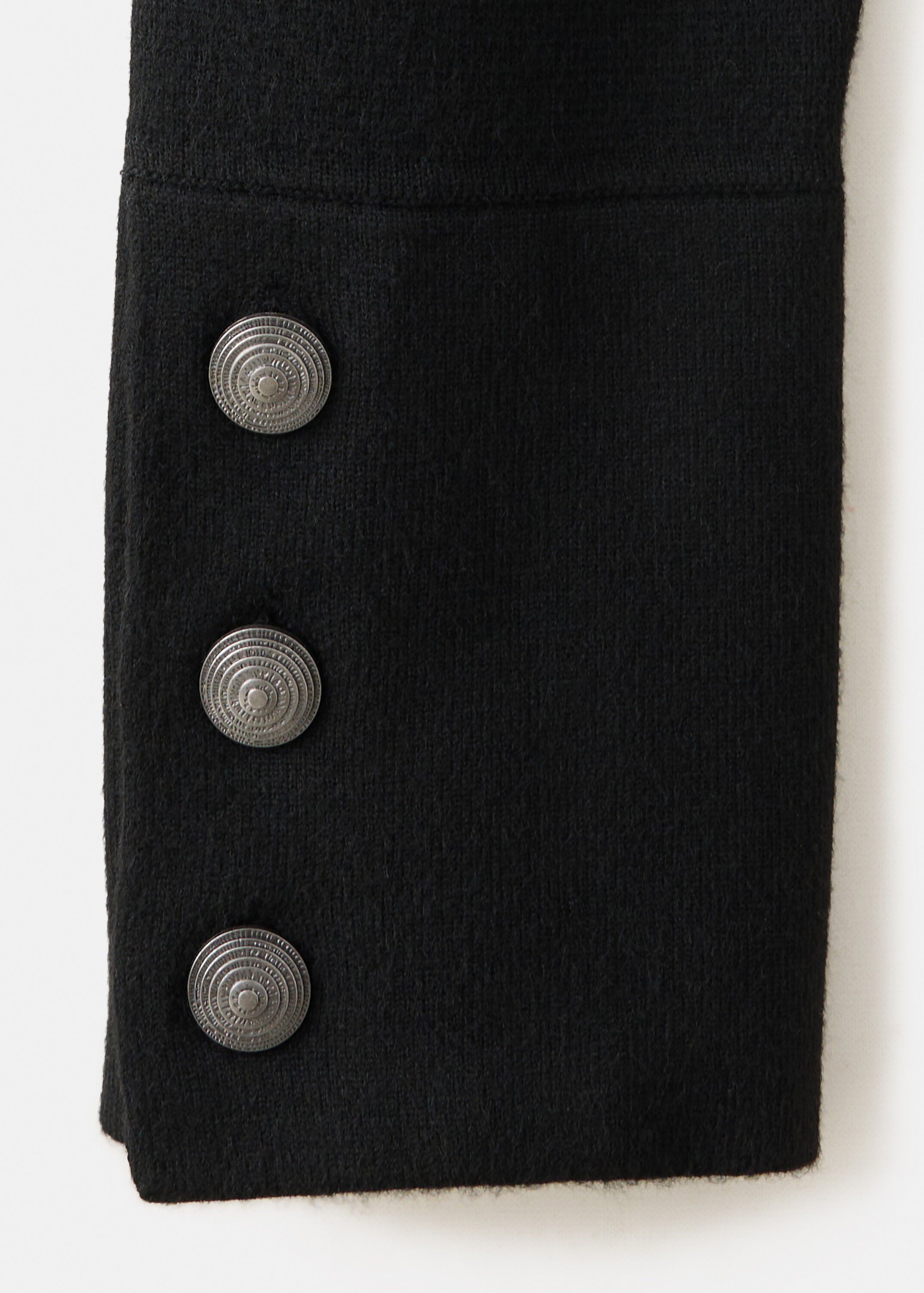 Fine-knit buttoned jacket