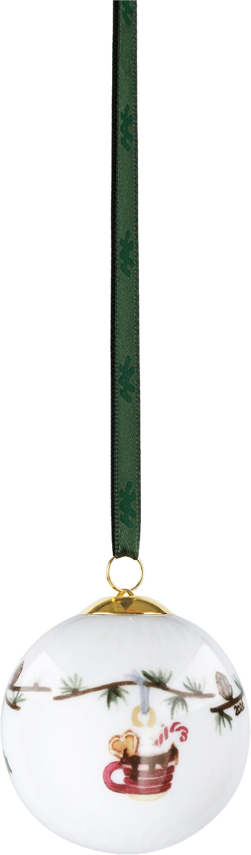 Hammersh&oslash;i Christmas Kugle 2026 &Oslash;6 cm hvid m. deko