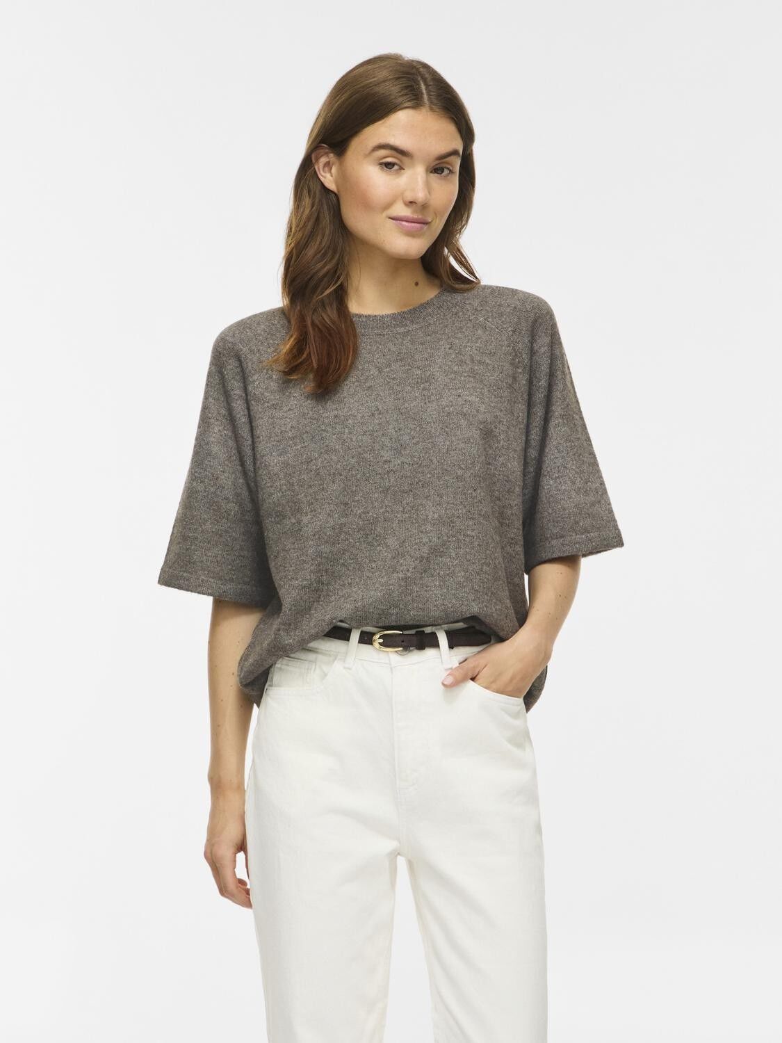 VILIGA 2/4 O-NECK KNIT TOP - NOOS