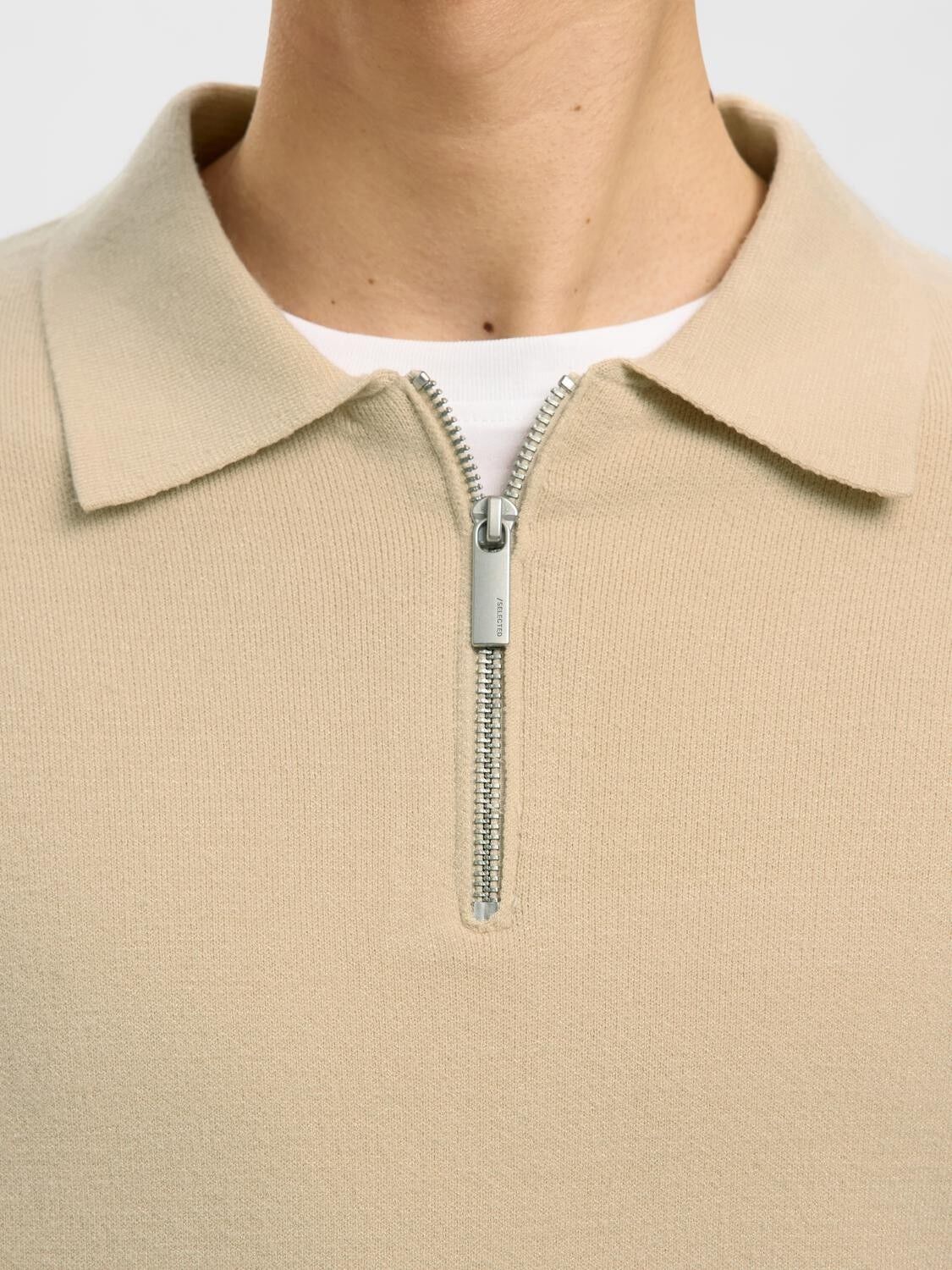 SLHTELLER FN RELAXED HALF ZIP POLO