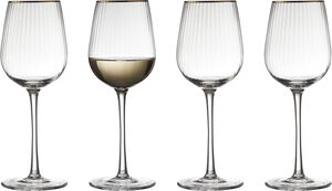 Hvidvinsglas Palermo Gold 30 cl 4 stk.